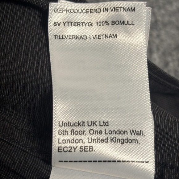 UNTUCKit Dress Shirt Mens 2XL Black Stone Wrinkle-Free Regular Fit Button Down - Picture 8 of 15